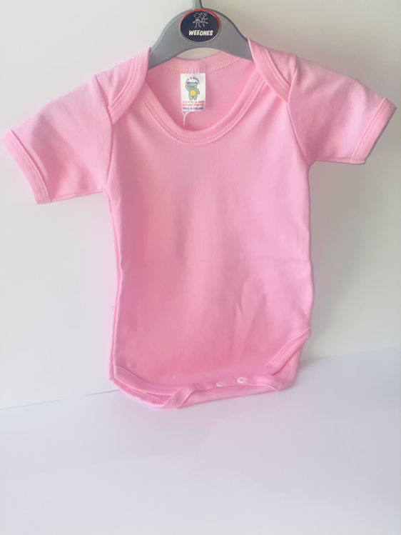 Picture of CGPSS- COTTON SHORT SLEEVE PINK BODYSUITS / GROW